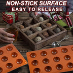 Semi Circular Silicone Molds, Non-Stick Silicone Chocolate Molds,3 Packs Baking Molds for Making Chocolate, Cake, Jelly, Desert, Biscuit, Dome Mousse (6 Cups, 15 Cups and 24 Cups)