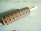 Rolling Pin DAISY Wooden Embossing Rolling Pin with Classic Flowers Embossed Cookies Pottery Birthday gift for mother friend grandmother