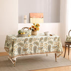 patdrea Designer Vintage French Rectangle Table Cloth,Italian Floral Wrinkle Free Farmhouse Extra Long Tablecloth,Decor Table Cover for Kitchen Dining,Christmas,Thanksgiving,67"x118"-Lysaniya