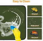 Heat Resistant Mats for Countertop - Fireproof 16x24 in Heat Resistant Mats for Air Fryer - Kitchen Countertop Protector Hot Pad for Air Fryer, Coffee Maker, Stand Mixer, Oven 2PCS - Green