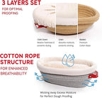 KneadAce Sourdough Starter Kit With Culture, Starter Culture, 24oz Sourdough Jar, 2 x Cotton Rope Banneton Bread Proofing Basket, Bread Lame, Perfect Gifts for bakers Sourdough Bread Baking supplies