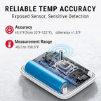 ThermoPro Wireless Freezer Fridge Thermometer with Alarm, 500 ft/150 m Range, High Accuracy, Rechargeable Refrigerator Thermometer with Backlit LCD Display, Battery Included