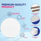 RICCLE Cake Boards - 10 Inch Cake Drum - Smooth-Edged 10 Inch Cake Drum - Sturdy Cake Boards 10 Inch Round - Bend Resistant Multi-Layered Cake Base for Minimalist Displays