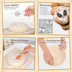 Sourdough Starter Kit, Sourdough Bread Baking Supplies, Sourdough Kit for Modern Home and Kitchen, Sourdough Bread Basket, Sour Dough Kit, Bread Making Tools Kit Gifts for Bakers Women Wife Mom