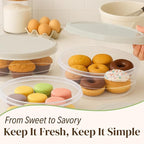Evelots 4-Pack 10-Inch Airtight Food Storage Container with Lid - Portable Carrier for Pies, Cakes, Cupcakes & More - BPA-Free Clear Plastic - Secure & Easy Transport