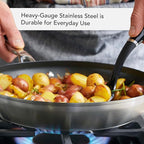 KitchenAid 71010 3-Ply Base Brushed Stainless Steel Nonstick Frying Pan/Fry Pan/Skillet, 12 Inch