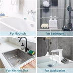 Self Draining Soap Dish,Silicone Suction Cup Soap Holder, Bathroom Soap Dish for Bar Soap,Can Extend Soap Life,Bathroom, Bath Tub, Kitchen Sink (4, Light Grey)