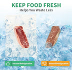 VanruVida Small Pint Size Vacuum Sealer Bags, 50 Count 5” x 8”,BPA Free,Commercial Grade Textured PreCut Bag with Double Tear Notches, Perfect for Food Storage, Freezer, Meal Prep, or Sous Vide