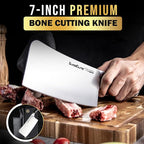 SliceElite Slice Series 7 Inch Bone Cutting Kitchen Knife High Carbon German Steel Blade Pakkawood Handle Butcher Chopper Cleaver Vegetable Fruit Tool Heavy Duty Kitchen BBQ Gift Sharpest Chef