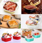 5oz/80pack Mini Cake Pans with Lids,LNYZQUS Aluminum Foil Cupcake Baking Cups Muffin Tin,Disposable Ramekins Small Cake Mini Brownie Baking Pan Cheesecake Containers -Cyan Blue