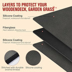 48×30 Inch Hearth Rug Fireproof, Under Grill Mats for Outdoor Grill, Fireproof Rugs for Fireplaces, Grill Mat Oil-Proof Water-Proof Protector for Decks, Patios and Indoor Grill