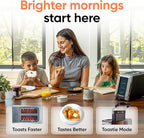 Revolution R180 Connect Touchscreen Smart Toaster with High-Speed InstaGLO Technology – Choose from 6 Bread Types, 7 Browning Levels, & Toastie Press Mode (Black, 2-Slice)
