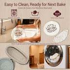 Banneton Bread Basket, 9" Round and 10" Oval Bread Proofing Basket Set with Cotton Liners and Covers, Bread Basket Proofing Bowl Ideal for Sourdough Starter and Artisan Loaf Baking