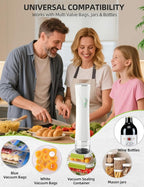 Vacuum Sealer Set (Vacuum Machine + 30 Reusable Vacuum Bags) Handheld Vacuum Sealer for Food, Portable Compact Food Sealer with Auto-Stop & Detachable Filter, 5X Freshness Lock