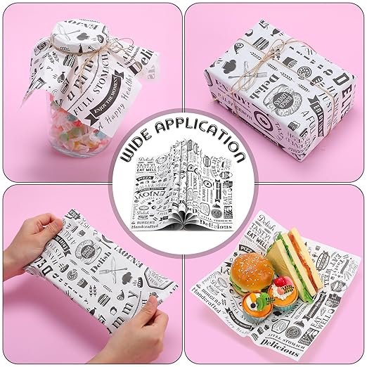 1800 Pcs 12 x 12 Inch Deli Wax Paper Sheets Grease Resistant Tray Basket Liners Newsprint Paper Water and Grease Proof Sandwich Wrapping Square Hot Dog Wrappers for Food Baking (White)
