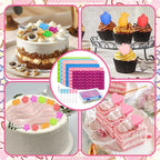 6 Pcs Gummy Bear Molds Silicone, Non-Stick Chocolate Candy Gummy Mold, Animal desserts Gummy Molds With 6 Droppers Clean Brush Storage Box, Including Love Bear Rabbit Mini Donut Fruit Animals Shaped