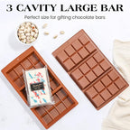 1 Pc Chocolate Bar Mold Deep Dubai 0.85 Inch Stuffed Large Chocolate Molds Silicone Break Apart Thick Silicone Molds for Candy Bar (8 Snap）