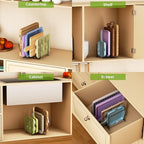 Cutting Board Organizer-1.6in Wide Kitchen Cutting Board Holder Stand for Pan,Baking Sheets,Cookie Sheets with 4 Slots,Baking Sheet Oragnizer(1PC-Large)