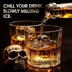 Ice Cube Tray Skull Shaped Silicone Ice Cube Molds Essential Bartender Accessory for Whiskey Cocktail Bourbon Lovers Eco Friendly Ice Cube Tray(2Pcs）