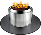 48" Fireproof Fire Pit Mat for Solo Stove Yukon, Round Grill Mats for Outdoor Grill Deck Protector, Waterproof Pad for Camping Accessories, BBQ Mat for Patio