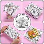 600 Pcs 12 x 12 Inch Deli Wax Paper Sheets Grease Resistant Tray Basket Liners Newsprint Paper Water and Grease Proof Sandwich Wrapping Square Hot Dog Wrappers for Food Baking (White)