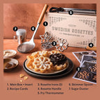 Swedish Rosettes Cooking Gift Set | Bunuelos Mold Baking Gifts for Mom Rosettes Iron Set with Handle for Chefs Funnel Cake Kit for Scandinavian Cookies and Traditional Waffle Present for Mom