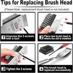 GRILLART Grill Brush and Scraper Replacement Head - 2PCS