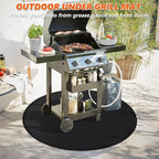 19.5" Round Fire Pit Mat for Solo Stove Mesa/Tabletop Under Fire Pit Mat Fireproof Waterproof and Oil-Proof, 4 Layers Under Grill Mat Fireproof Mat Portable Camping Stove Mat for Solo Stove Accessorie