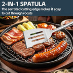 Heavy Duty Grill Tools Set Multi-Function Grill Set Accessories BBQ Set Premium Stainless Steel Spatula Fork & Tongs, Barbecue Utensils Tool Kit Gift for Men Women Grilling Lover Outdoor