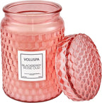 Voluspa BlackBerry Rose Oud Candle | Large Glass Jar Candle with Lid | 18 Ounces | 100 Hour Burn Time | Coconut Wax for Clean Burning | Handcrafted in The USA | Non-Toxic
