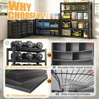 78" H Garage Shelving, Heavy Duty Storage Shelves, Garage Storage Shelves, Adjustable 5 Tier Metal Shelving Unit, Utility Shelves for Warehouse Backyard, 78" H×47.5" W×18" D