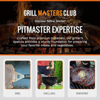 Grill Masters Club 4-in-1 BBQ Spatula | Multifunctional Stainless Steel Grill Spatula with Polypropylene Handle, Serrated Edges, Bottle Opener | Perfect for BBQ grills, kebabs for Camping & Picnics