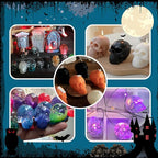10 PCS Mini Skull Resin Molds, Halloween Silicone Molds for Epoxy Resin Casting Arts Crafts, Little Skull Molds for Keychain Bracelet Earrings Jewelry Cute Candle String Lights Making Halloween Decor