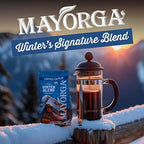Mayorga Seasonal Dark Roast Coffee, 2 lb bag - Winter Blend Coffee Roast - 100% Arabica Whole Coffee Beans - Bold & Smooth Organic Coffee - Specialty Grade, Non-GMO, Direct Trade, Kosher