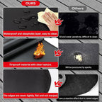 75 x 48 inch Under Grill Mats for Outdoor Grill, Double-Sided Fireproof, Oil and Waterproof Protective Mat for Grass and Deck, Outerdoor BBQ Fire Pit Fireplace Mat