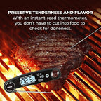 Cathy Yoder's Meat Thermometer Digital, Instant Read Food Thermometer for Cooking in Air Fryer Oven, BBQ, Grill & Baking. Measure Internal Temperatures Probe Easy Display Kitchen Grilling Accessories