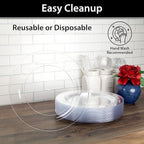 Lillian Tablesettings 240 Count Plastic Plates 10.25 inch Premium Quality Heavyweight China Like Disposable Plates, Wedding and Party Dinnerware, Crystal Clear - Value Pack 240 Count