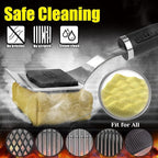GRILLART Grill Brush for Outdoor Grill Bristle Free - Reinforced Grill Cleaner Scraper BBQ Brush - Replaceable Head Barbecue Grill Cleaning Brush - Safe BBQ Accessories Grill Tools - Gifts for Men/Dad