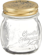 Bormioli Rocco Quattro Stagioni Clear Airtight Mason Jar, 8.5 Oz. Made from Food Safe Durable Glass, Made in Italy.