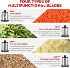Stainless Steel Slicer Shredder & Cheese Grater Attachment for Kitchenaid Stnad Mixer - 4 Blades Salad Maker with Grinding Powder Function by FGREEBLE
