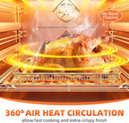 Air Fryer Basket for Oven, 2 Set Oven Air Fryer Basket and Tray with 60 PCS Parchment Papers, DEGOVIN Crisper Tray Non-stick Stainless Steel Air Fry Pans for Convection Oven(15.8" × 11" & 13" × 9.7")