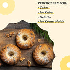 Tiawudi Mini Fluted Tube Cake Pan, 12 Cavity Bundt Cake Baking Pan, Non-stick Baking Mold for Cupcakes, Donuts, Cornbread, Brownies, Jellies, Set of 2