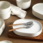 Stone Lain Cairo 24-Piece Dinnerware Set Stoneware, Plates and Bowls Set, Microwave and Dishwasher Safe, Includes Dinner and Salad Plates, Cereal Bowls, Dish for 8, White Speckled