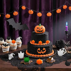 Halloween Chocolate Molds,2PCS Halloween Silicone Mold-Ghost,Pumpkin,Bat,Skull Witch Hat,Spider Web,Broom,Cat,Medicinal Liquid,Non-Stick 3D Baking Candy Mold Set for Jelly Gummy Cookies Pudding Cake