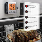 ThermoPro TP16S Digital Meat Thermometer for Cooking and Grilling, BBQ Food Thermometer with Backlight and Kitchen Timer, Grill Temperature Probe Thermometer for Smoker, Barbecue, Oven, Baking,Oil