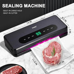Vacuum Sealer For Food20 Pre-Cut Bags 118-inch Roll Bag, LED Digital Display with Inner Compartment, 4-in-1 Multi-Function Food Sealer with External Compact, Dark Gray.YLUZS