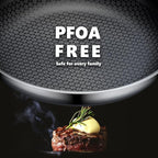 Non Stick Frying Pans Set with 2 Lid, Hybrid Pans Set Nonstick (8+10+12inch),Skillets for cooking, PFOA Free Stainless Steel Kitchen set, Dishwasher and Oven-Safe Cookware Sets