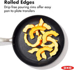 OXO Enhanced 12” Nonstick Frying Pan Skillet, Ceramic PFAS-Free Cookware, Stainless Steel Handle, Eggs & Omelets, Dishwasher & Oven Safe, Biscuit Brown