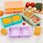 4-Pack Silicone Freezer Trays with Lid,2*【2 Large 2-Cup(500ml)&6 Small 1/2-Cup(125ml)】Soup Freezer Container Molds,Ice Cube Tray For Meal Prep&Freezing Soup,Stews,Sauces,Oven&Dishwasher-Safe