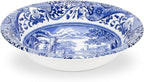 Spode Blue Italian Ascot Cereal Bowl Set of 4-8-Inch Earthenware Bowls with Oriental Design, Dishwasher & Microwave Safe Tableware for Breakfast, Soup, Rice, Dessert - Blue & White Dinnerware